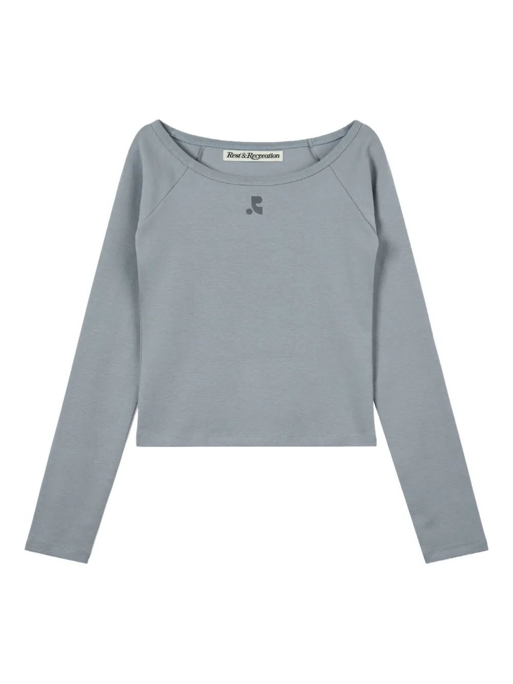 Rest&recreation Logo-detail Raglan-sleeve T-shirt In Gray