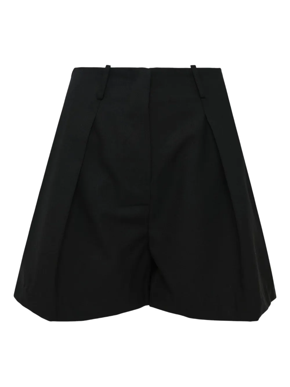 MMAM darted wool-blend tailored shorts - Zwart