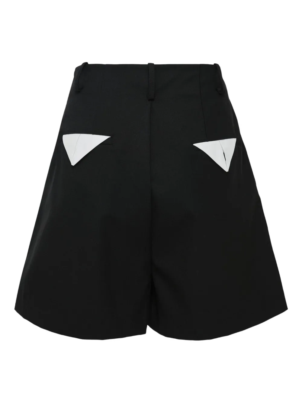 MMAM darted wool-blend tailored shorts | Black | Image 1