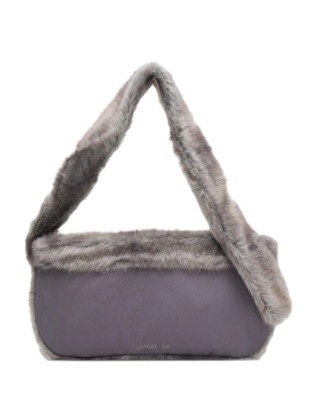 Open Yy Trimmed Shoulder Bag In Gray