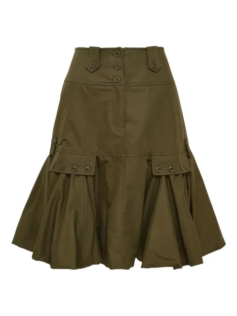 Rokh pleated-hem midi skirt