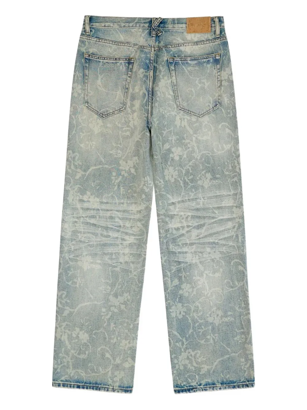 KidSuper floral-pattern jeans - Blauw