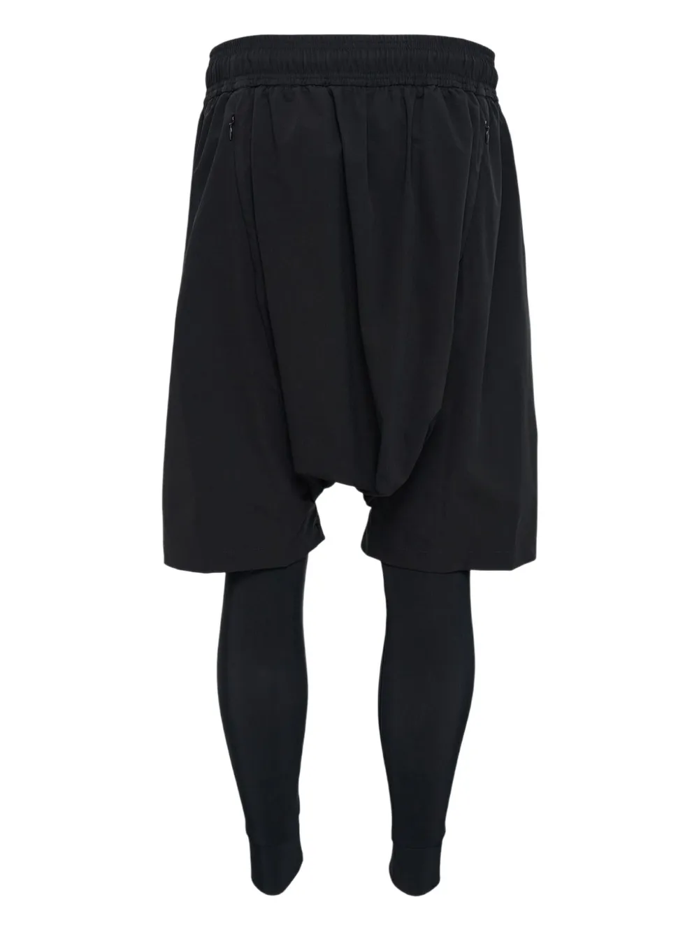 Fumito Ganryu layered sarouel trousers - Zwart