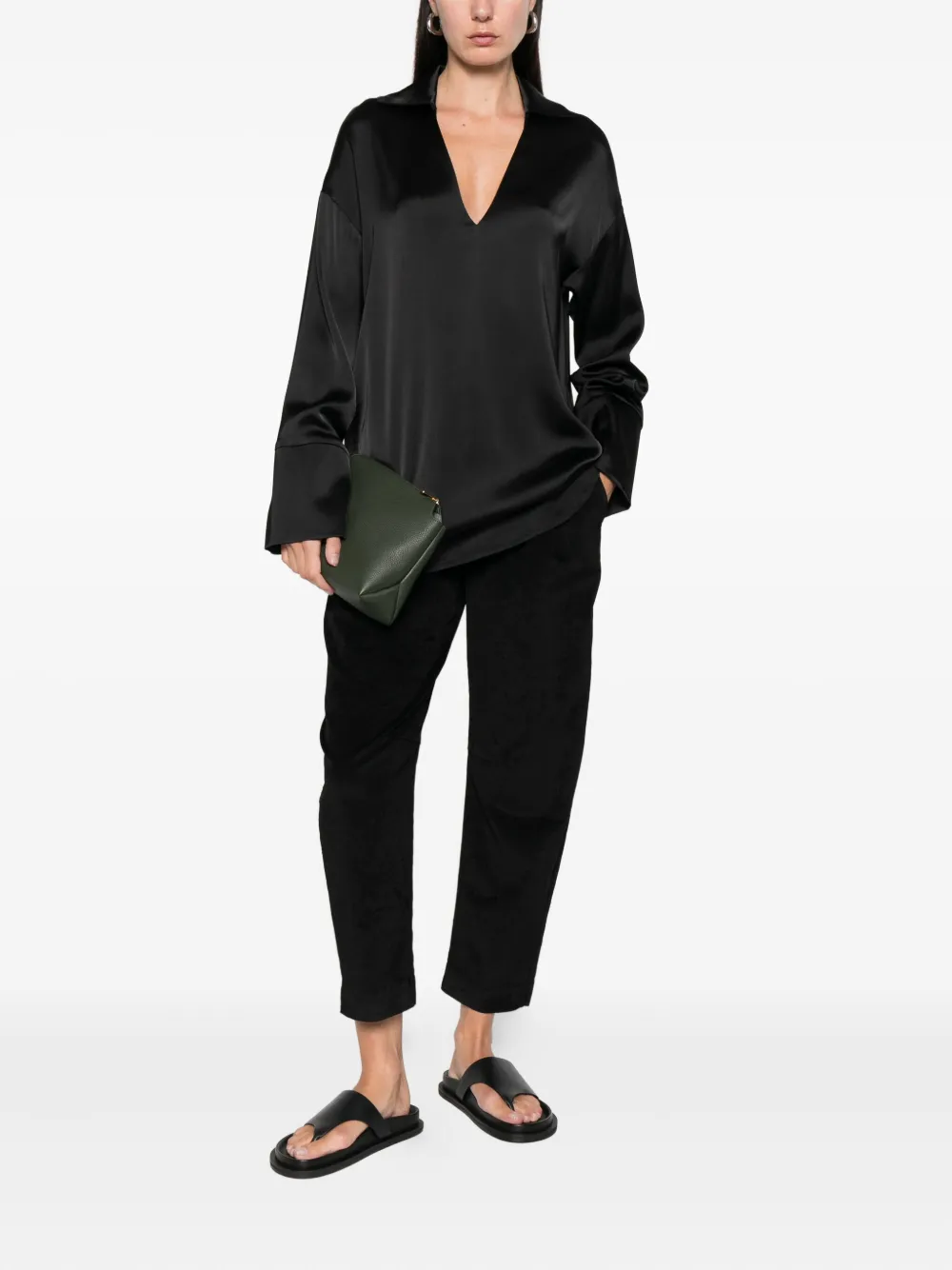 Transit Broek met knoopsluiting - Zwart