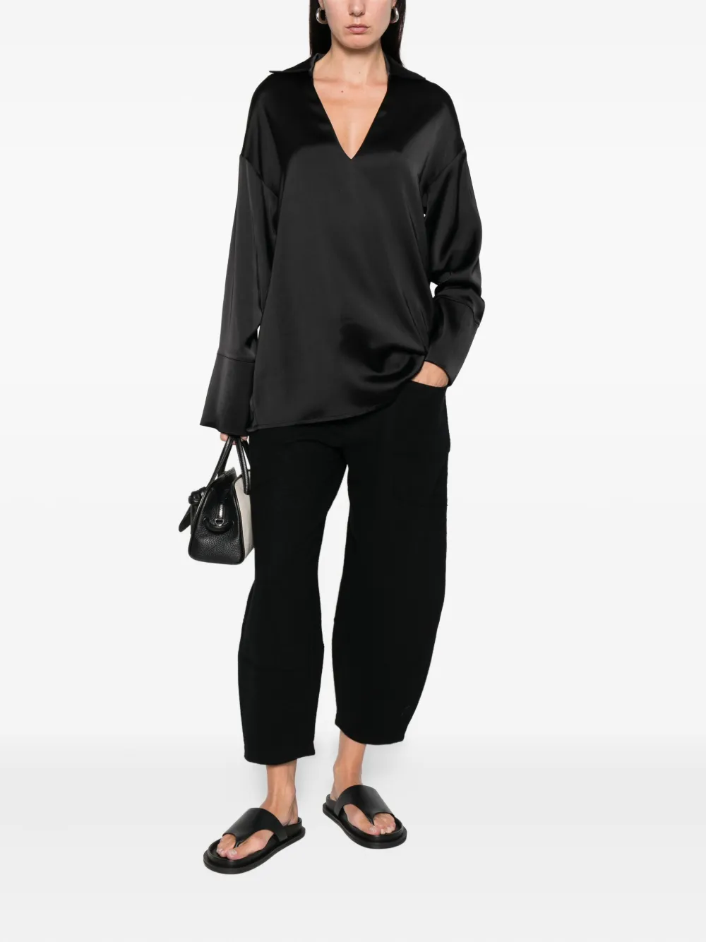 Transit Broek met knoopsluiting - Zwart