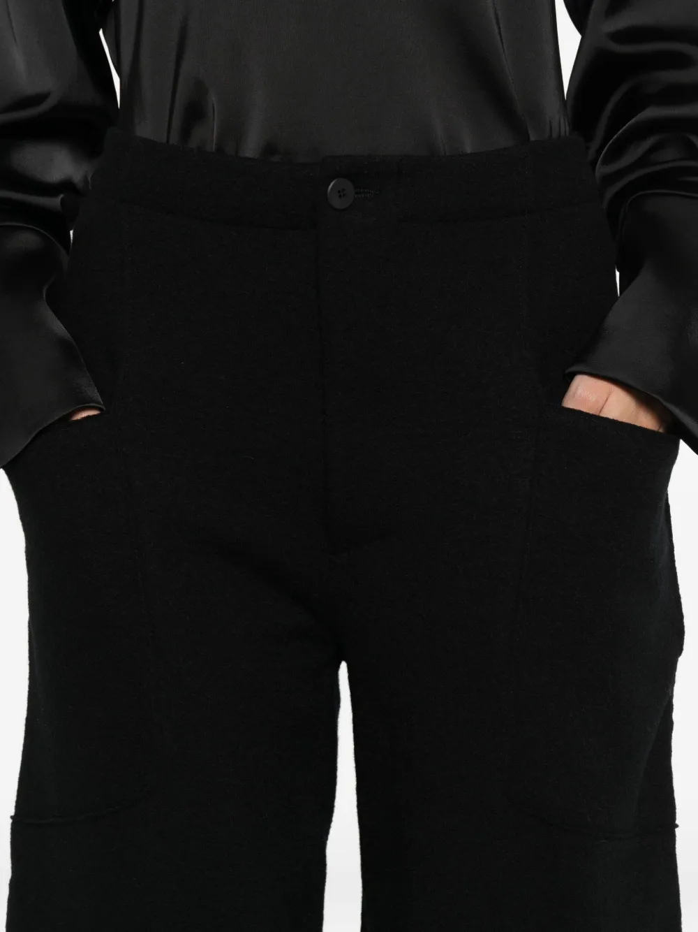 Transit Broek met knoopsluiting Zwart