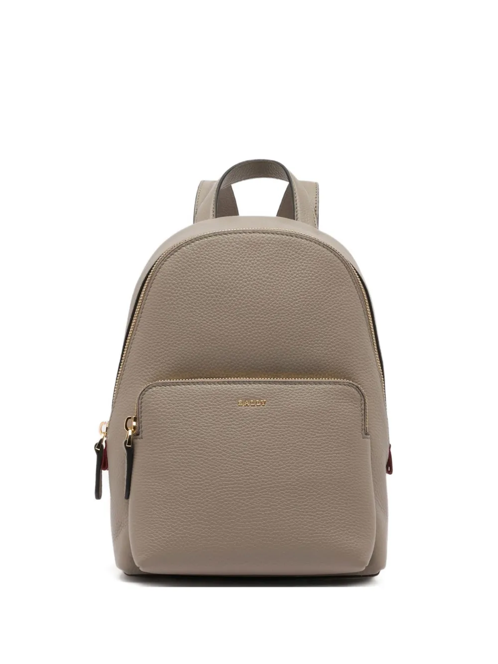Bally Mini Grained Leather Backpack In Gray