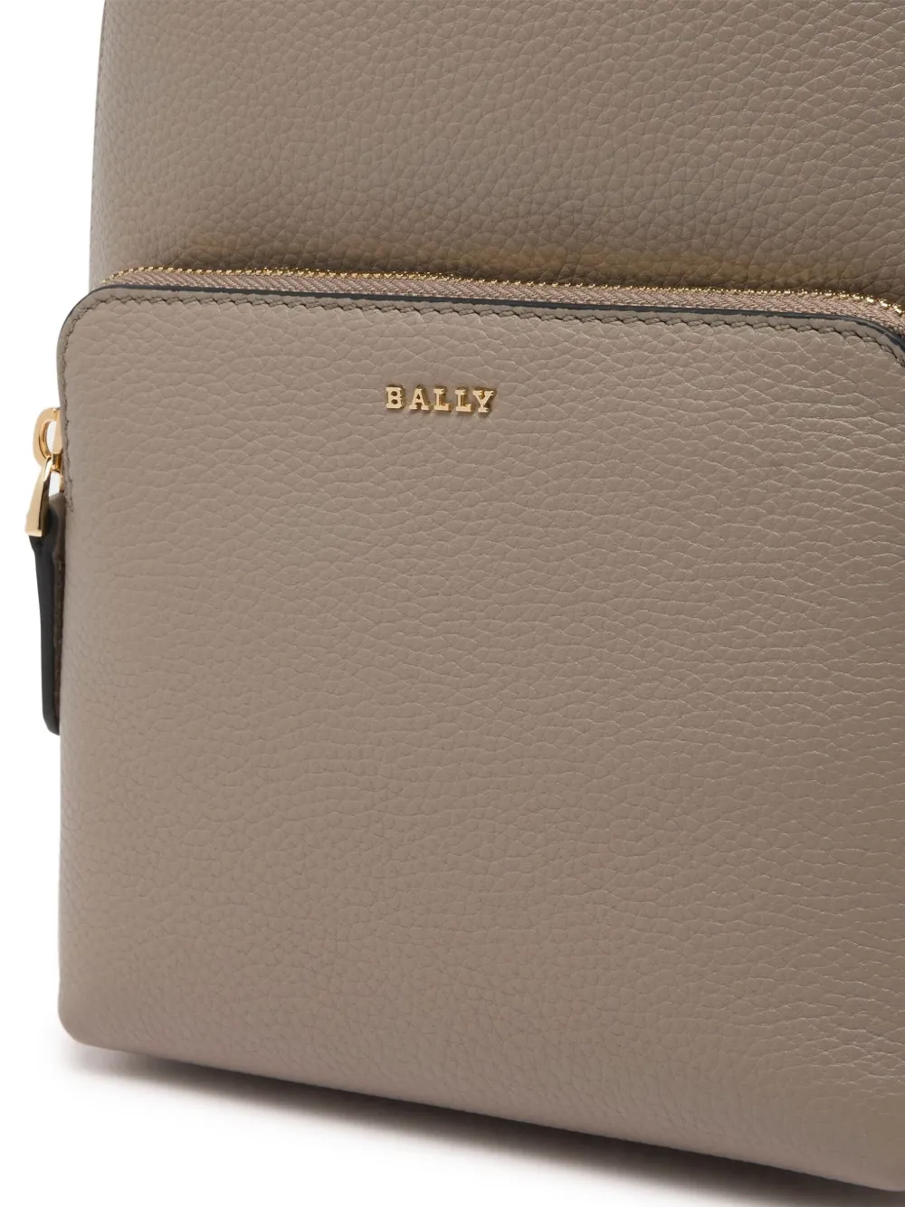 Bally Mini Grained Leather Backpack In Gray