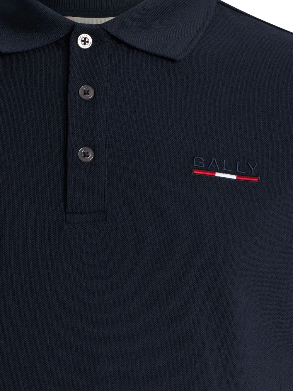 Bally Poloshirt met geborduurd logo Blauw