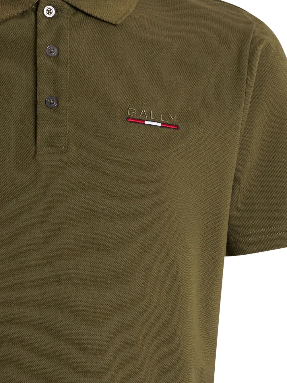 Bally Poloshirt met geborduurd logo Groen