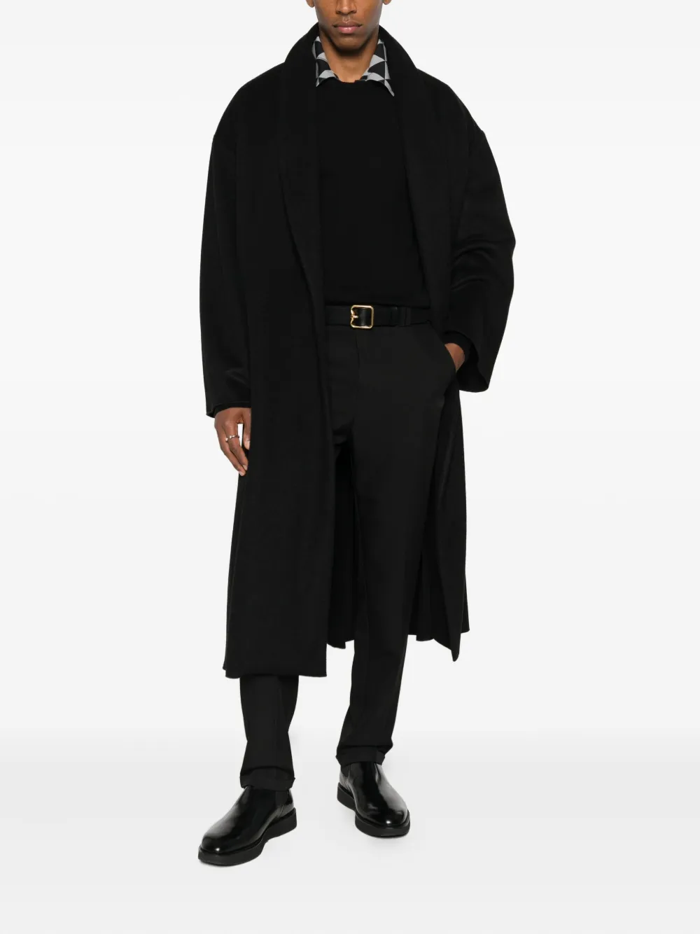 Marsēm Belted Coat In Black