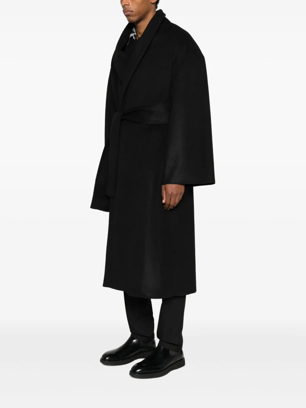 Marsēm Belted Coat In Black