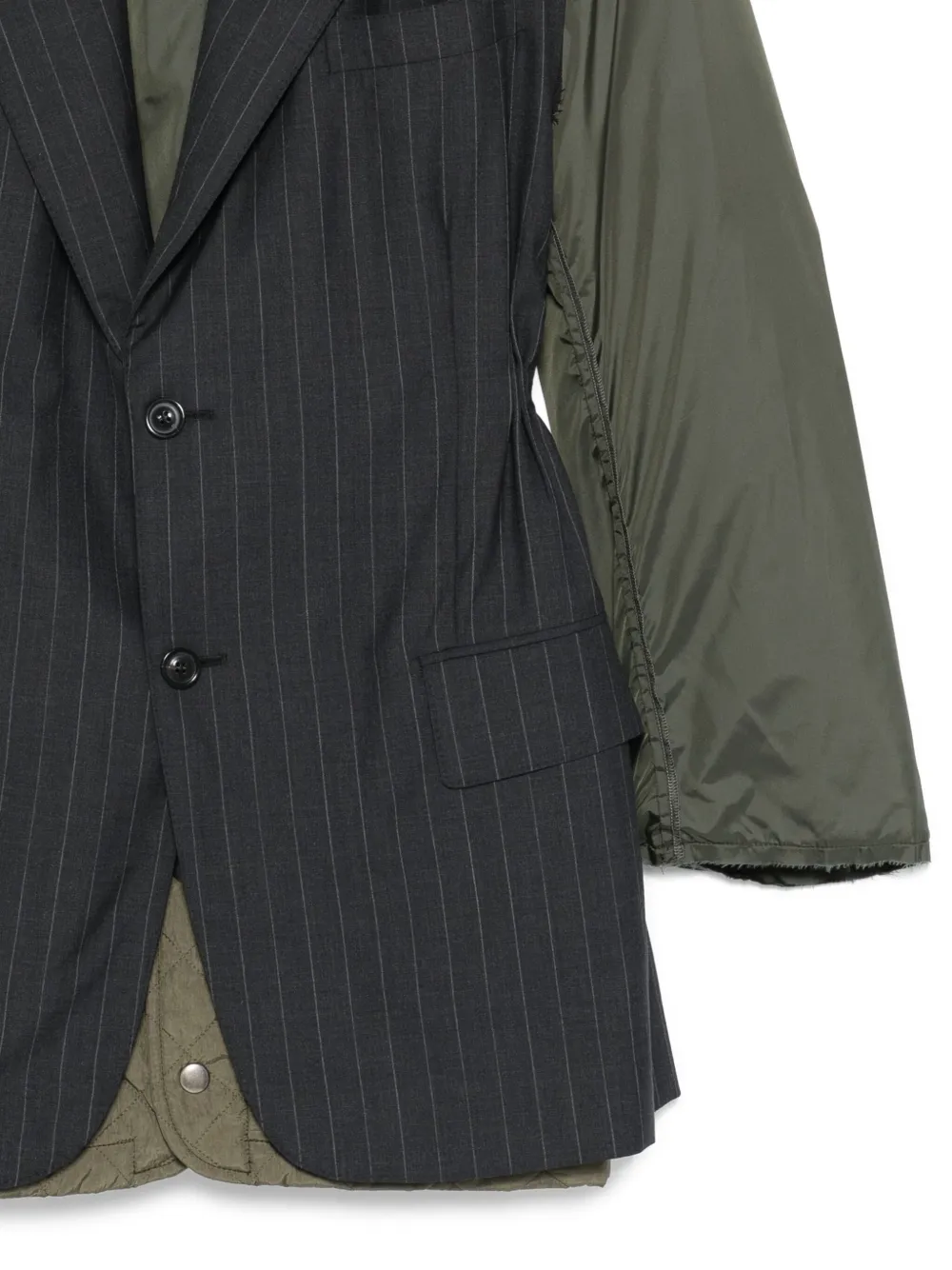 Maison Margiela Pinstripe-pattern Jacket In Blue