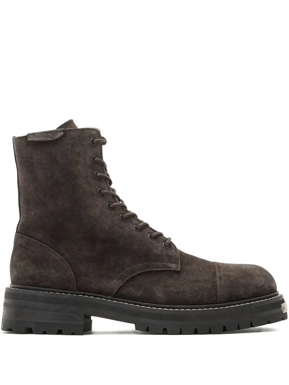 AllSaints Hank lace-up zip boots | Grey | Image 1
