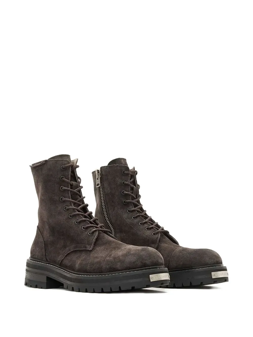 AllSaints Hank lace-up zip boots | Biker Boots | Image 2