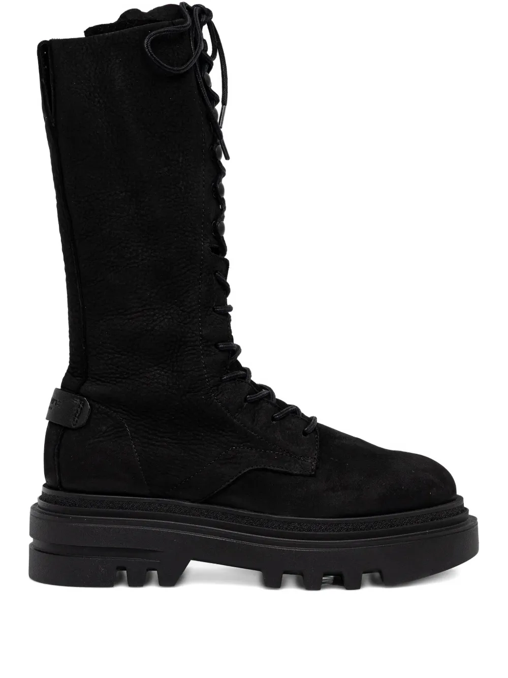 Allsaints 55mm Jay Lace-up Platform Boots In Black