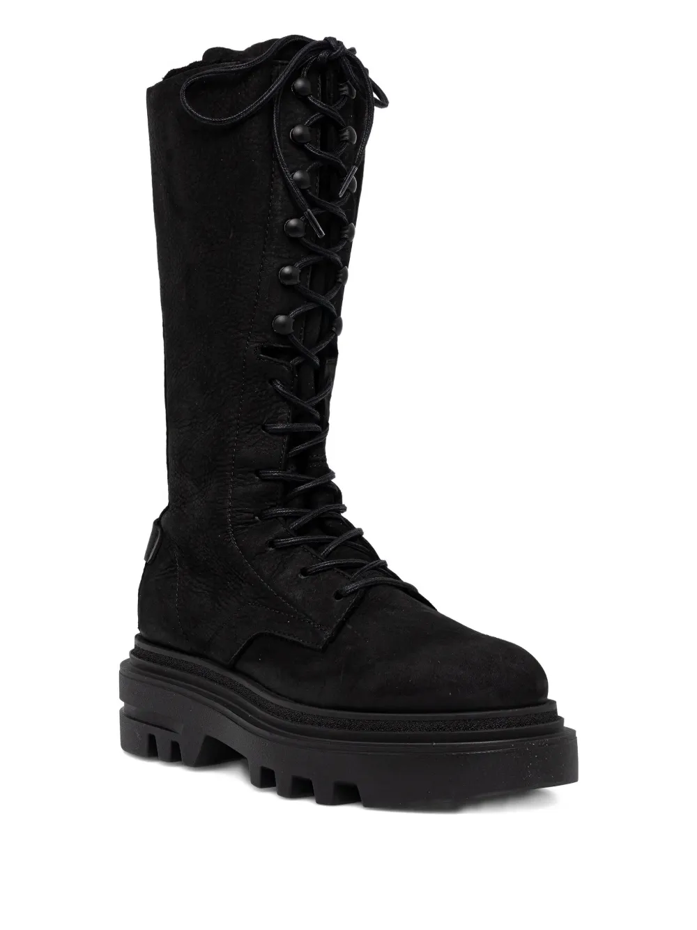 Allsaints 55mm Jay Lace-up Platform Boots In Black
