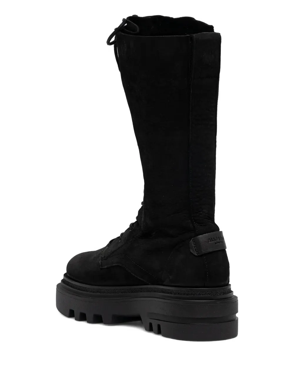 Allsaints 55mm Jay Lace-up Platform Boots In Black