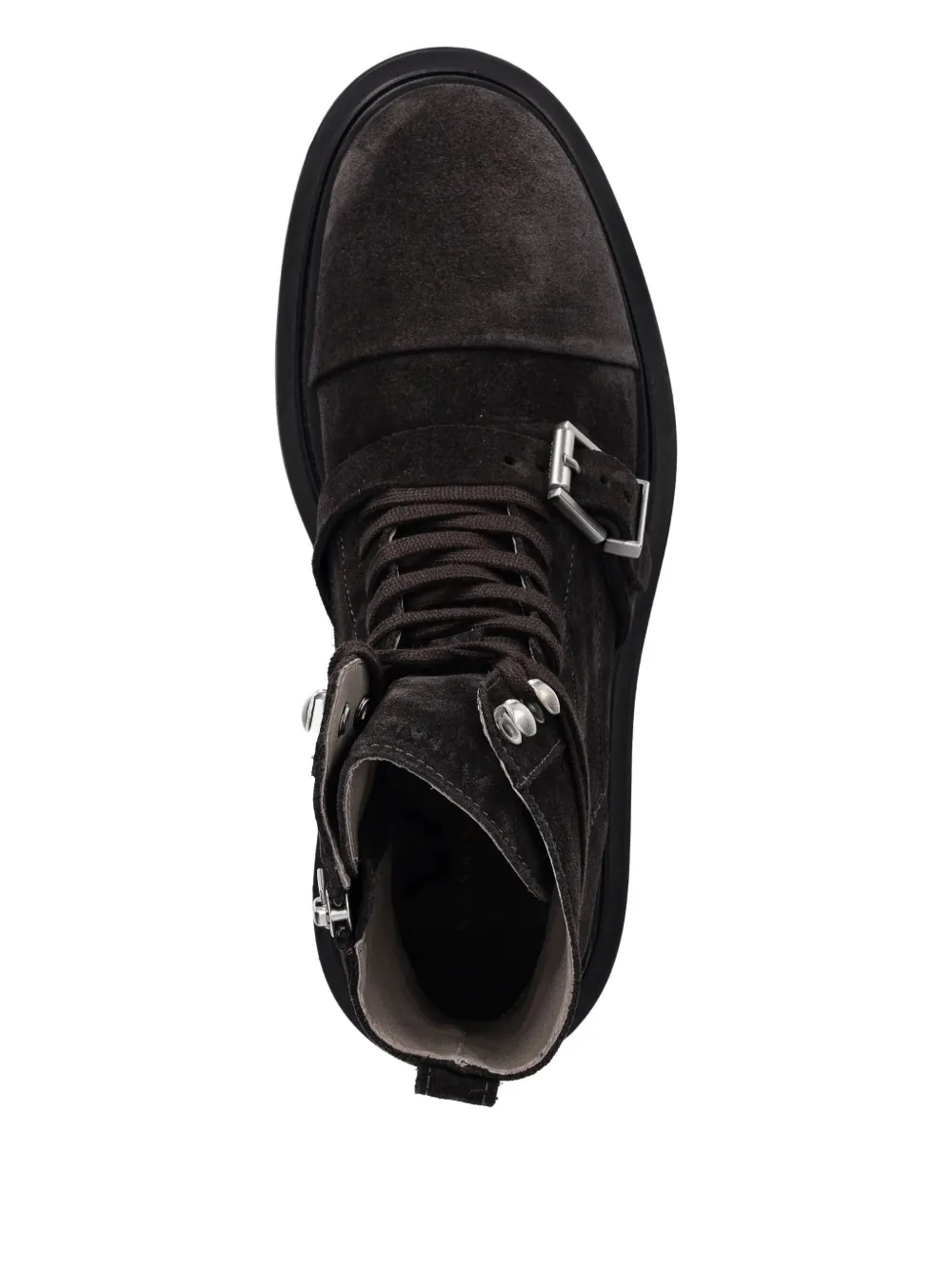 AllSaints 55 mm Astrid veterlaarzen met gesp Bruin