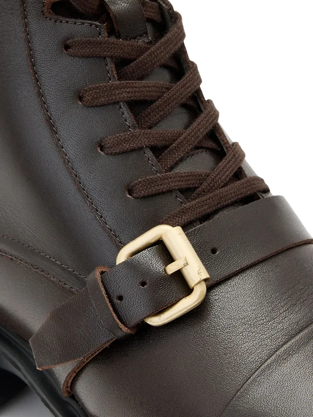 Allsaints Buckle Lace-up Boot In Brown