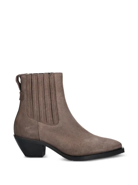 AllSaints bottines en daim à design plissé