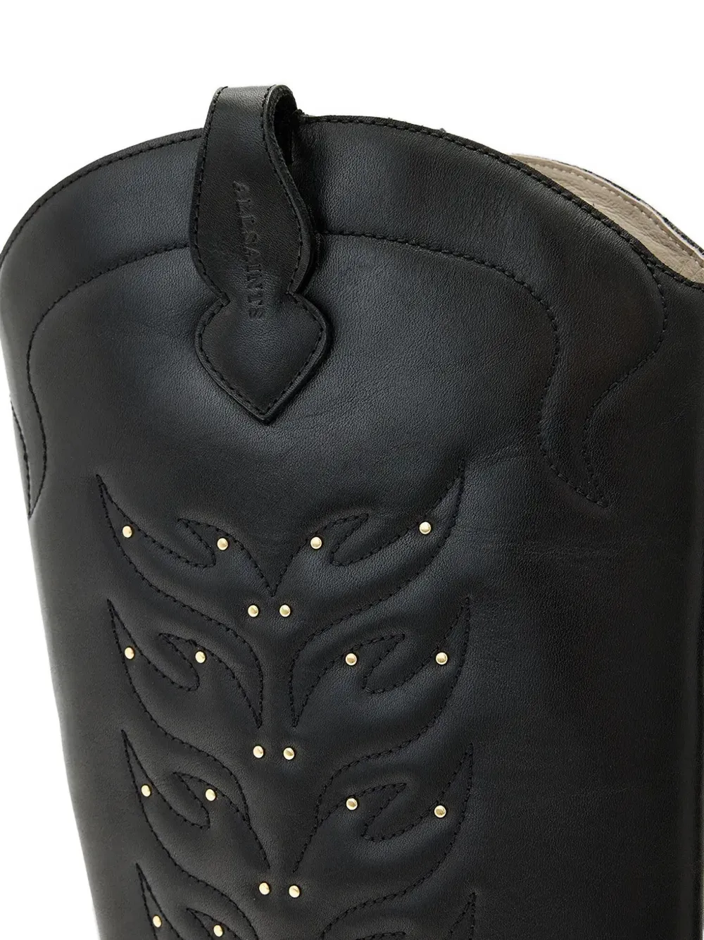 AllSaints studded embellished boots Zwart