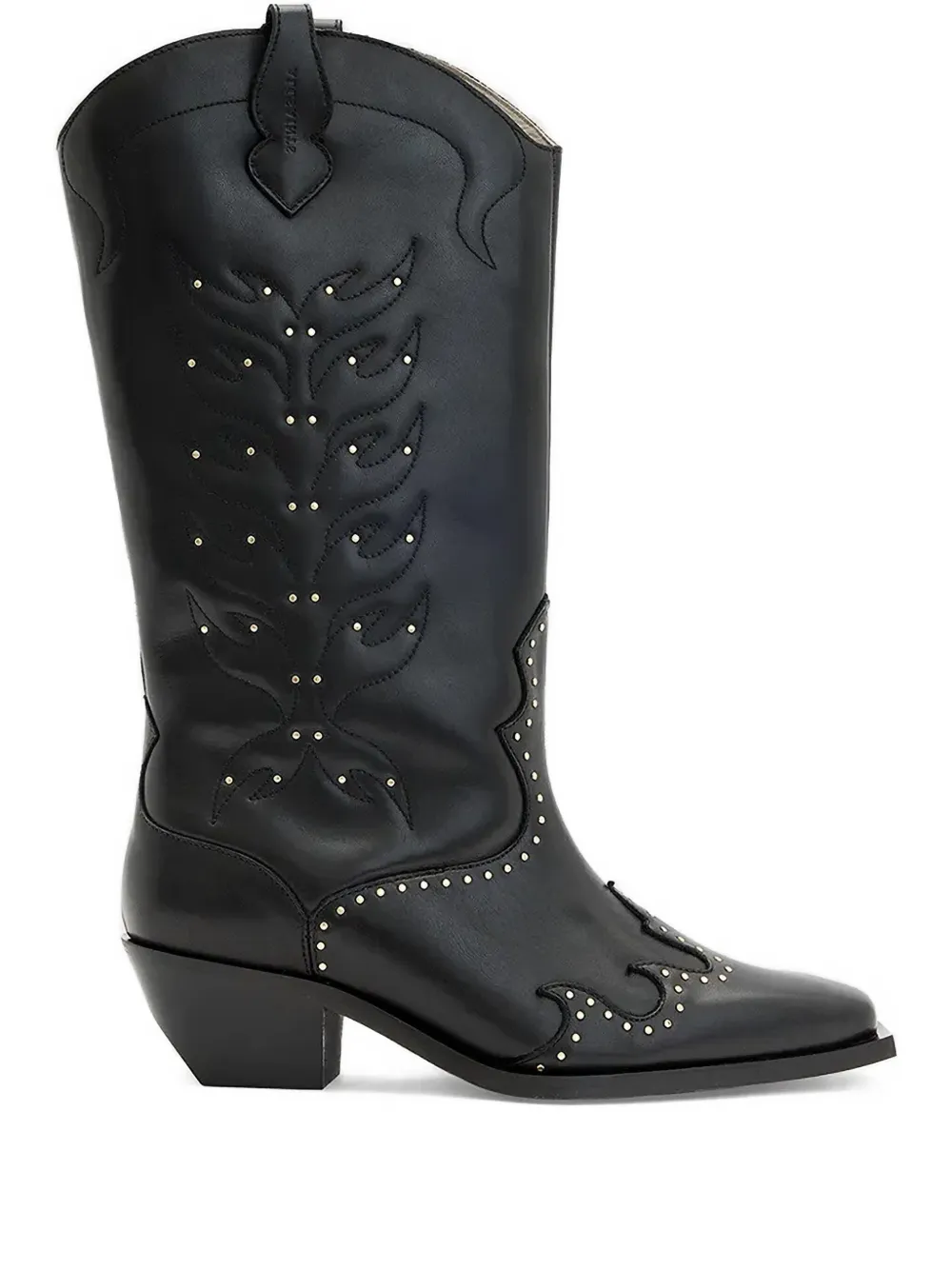 AllSaints studded embellished boots Zwart