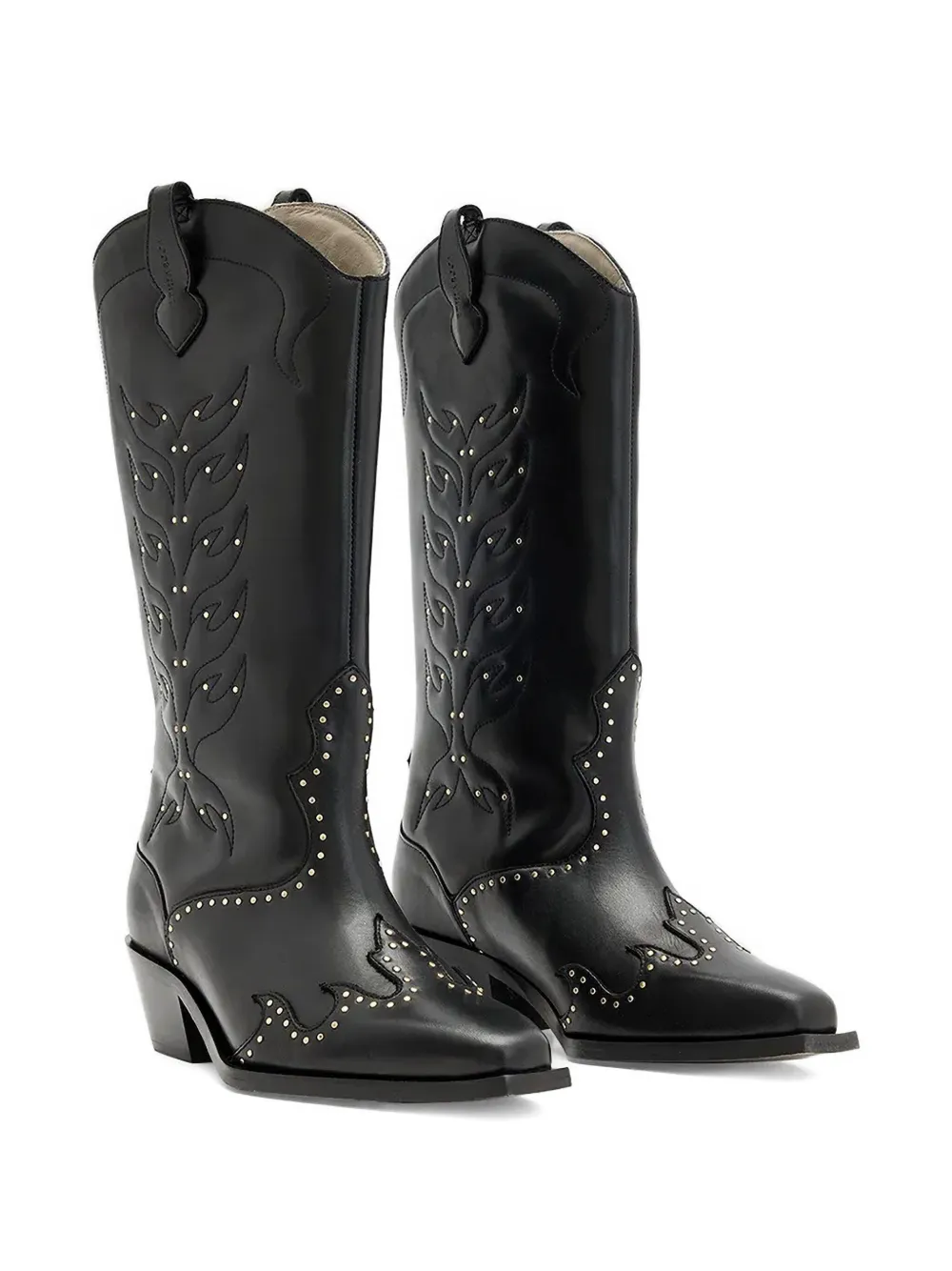AllSaints studded embellished boots Zwart