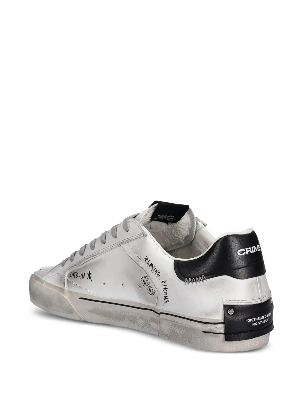 Crime London Sneakers met letterdetail Wit