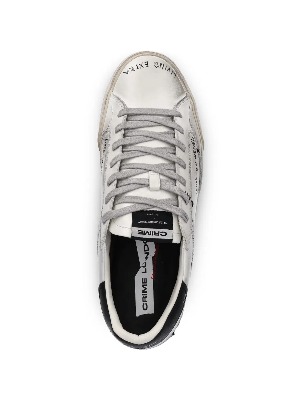 Crime London Sneakers met letterdetail Wit
