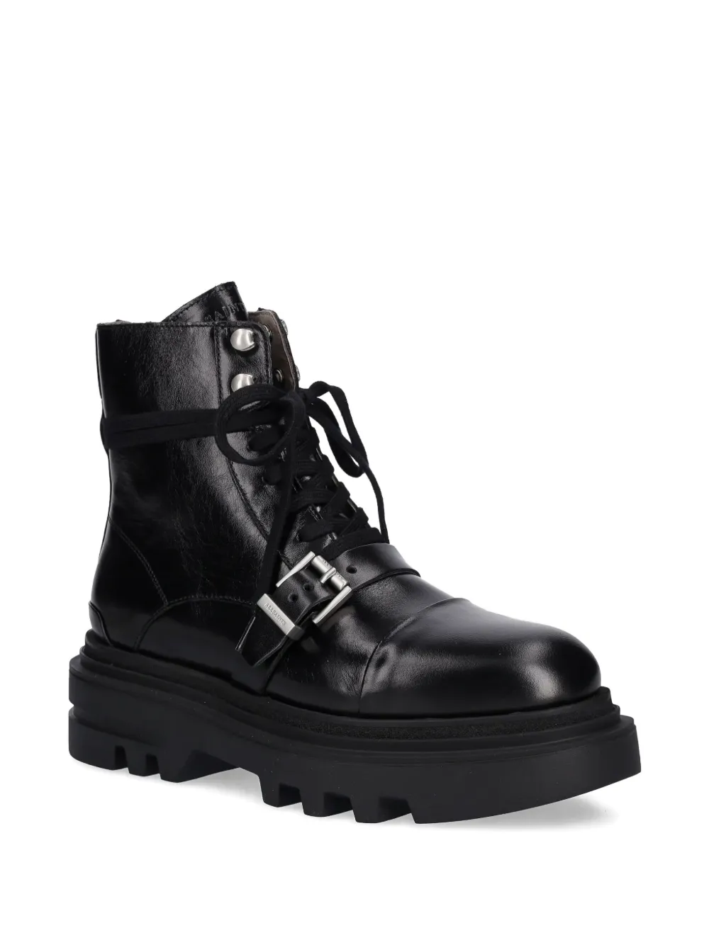 AllSaints 55 mm Astrid veterlaarzen met gesp Zwart