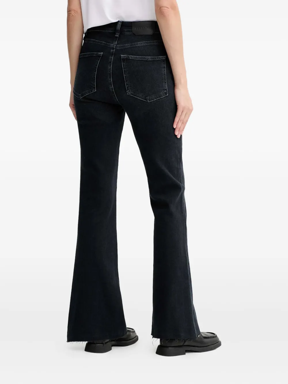 Allsaints Masie Flared Jeans In Blue