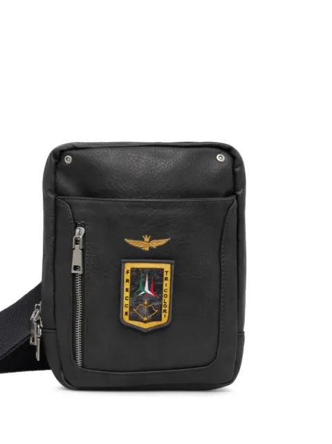 Aeronautica Militare zip logo-patch messenger bag