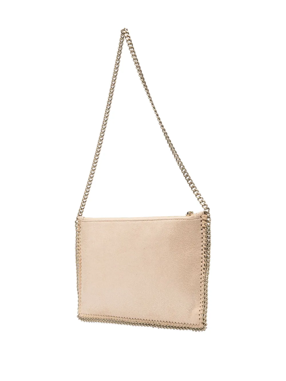 Stella Mccartney Chain Strap Metallic Clutch Bag In Pink