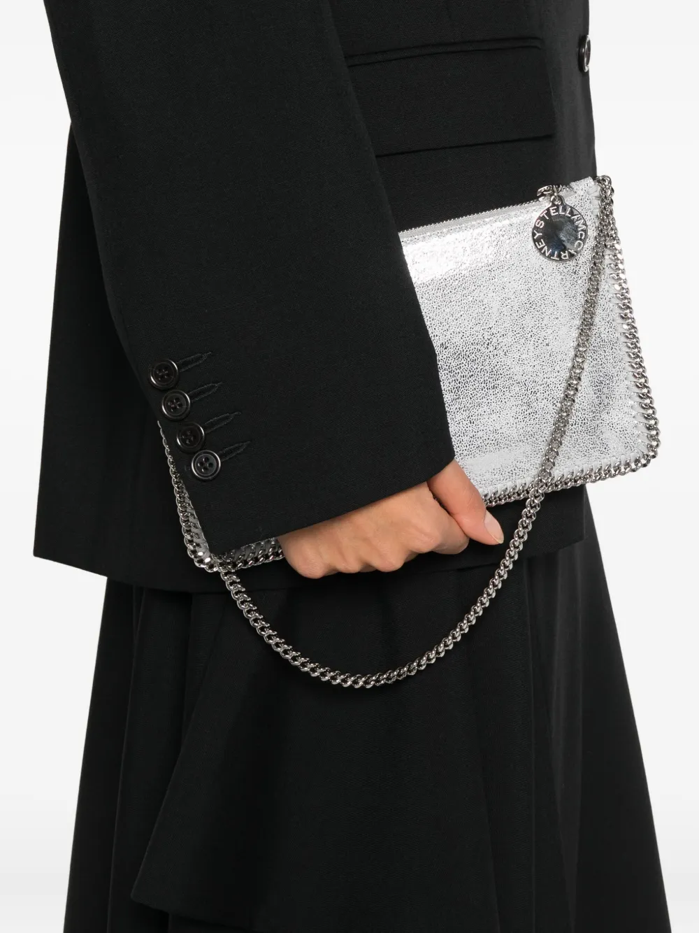 Stella McCartney Clutch met ketting - Grijs