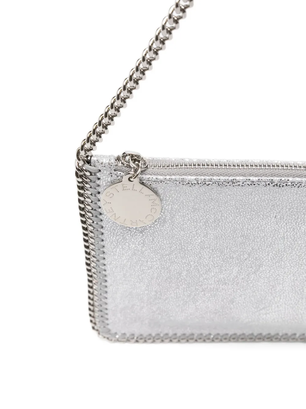 Stella Mccartney Chain Strap Rectangular Clutch Bag In Gray