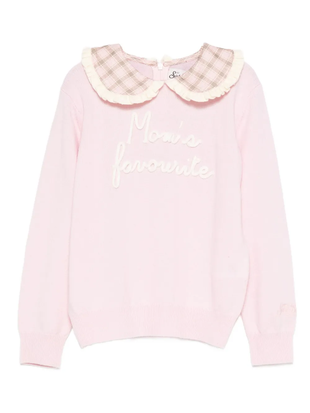 MC2 Saint Barth Kids Alba ラッフルカラーセーター - ピンク MC2 Saint Barth Kids Alba ラッフルカラーセーター - ピンク