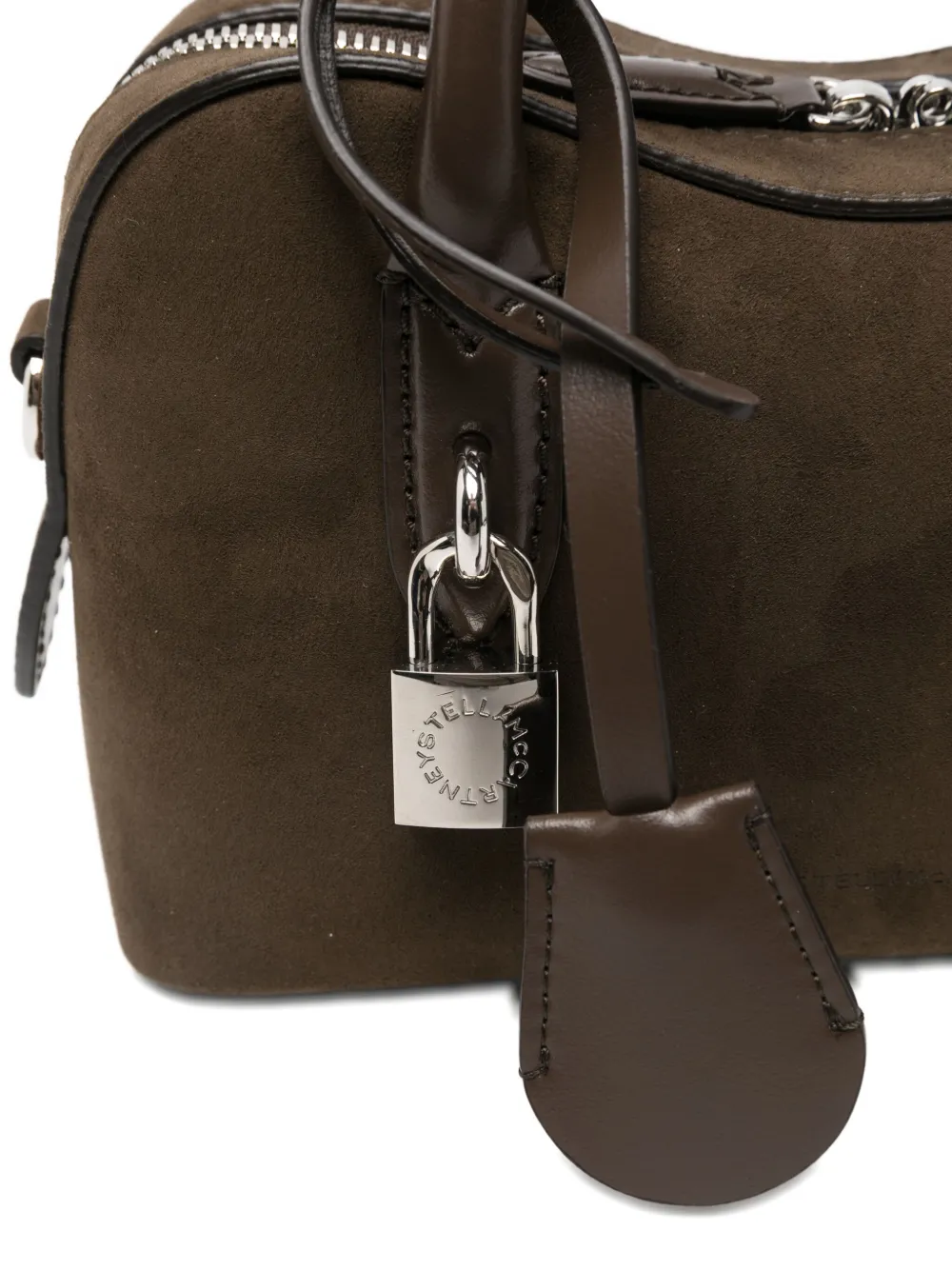 Stella McCartney Ryder shopper verfraaid met hangslot Bruin