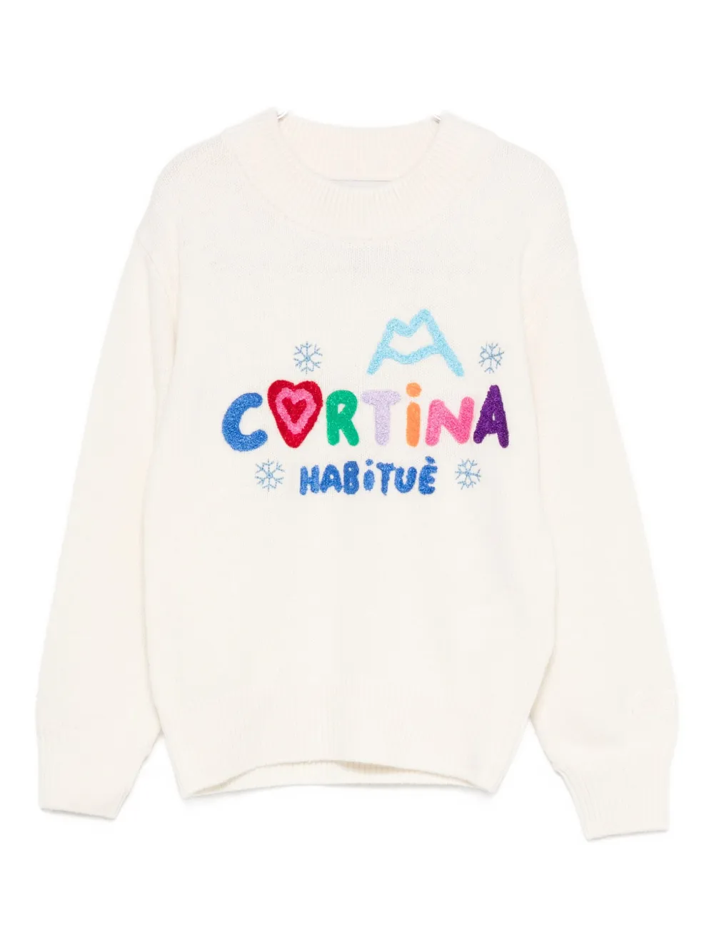 Mc2 Saint Barth Kids' Danya Embroidered Sweater In White