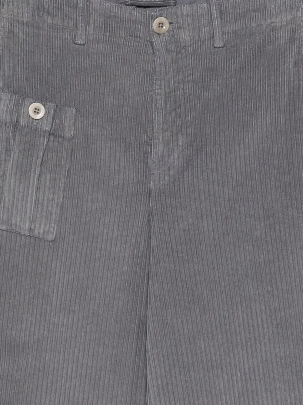 Ten C Ribfluwelen broek met zak Grijs