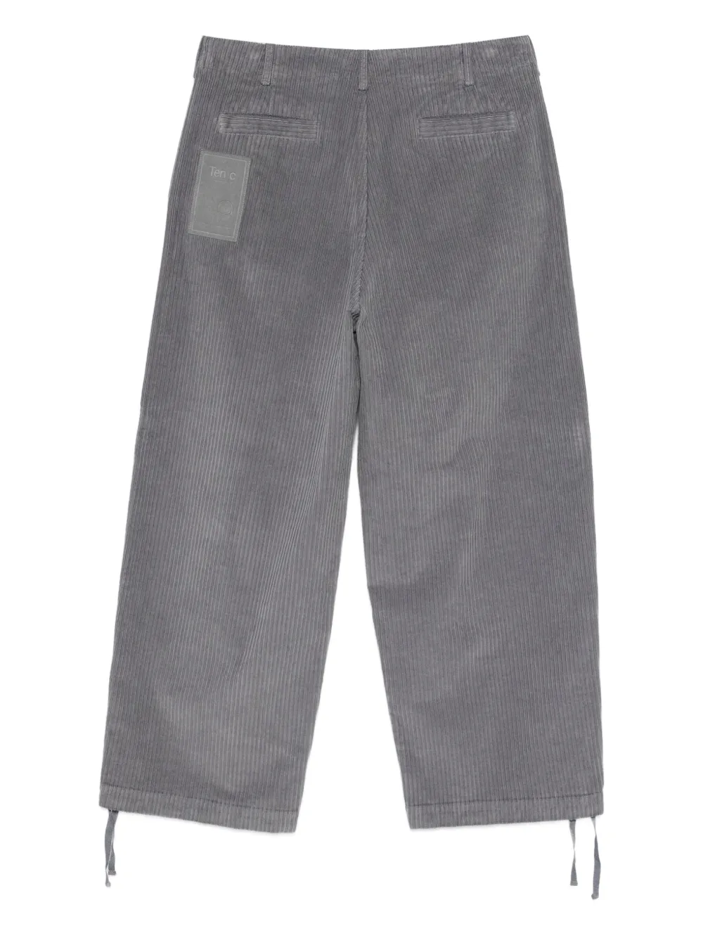 Ten C Ribfluwelen broek met zak - Grijs