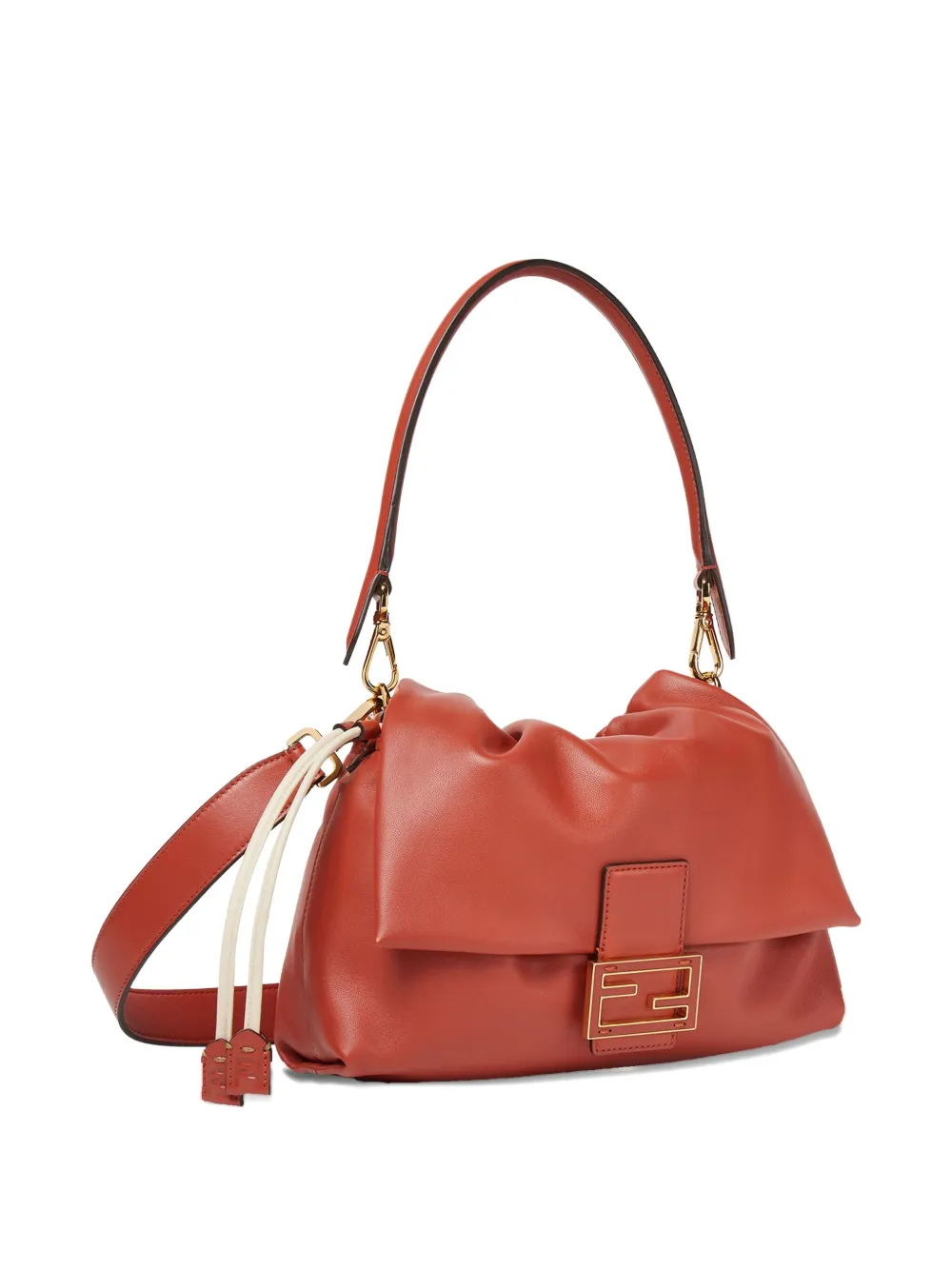  Fendi Medium Mamma Baguette Handbag - Brown 