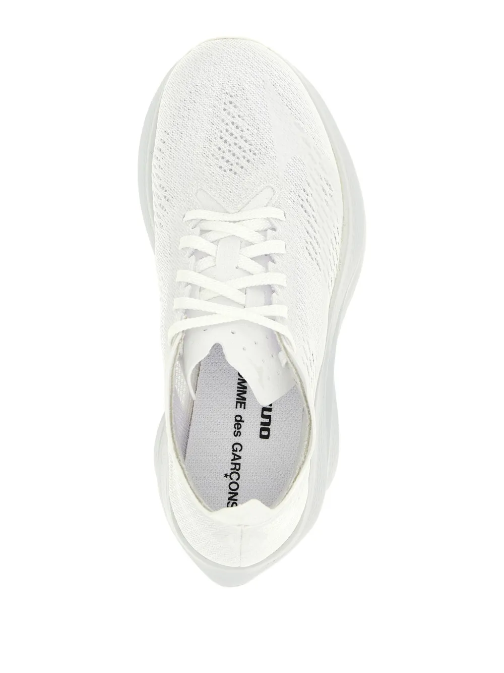 Comme Des Garçons X Mizuno Wave Rebellion Pro 3 Openwork Sneakers In White