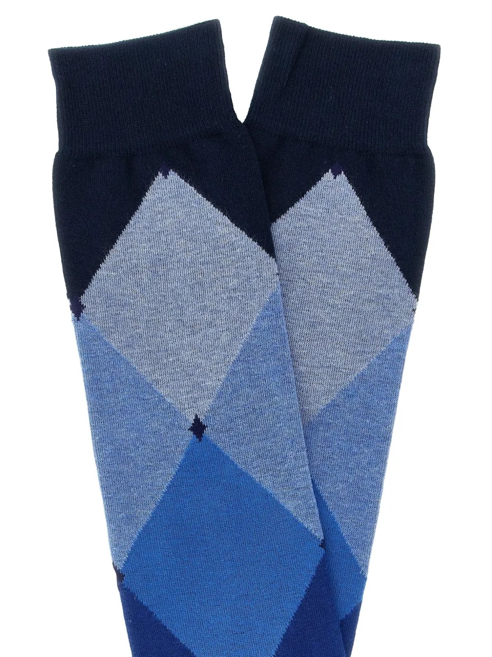 Ballantyne Kousen met diamantpatroon Blauw