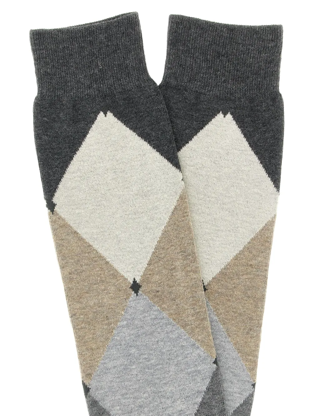 Ballantyne Kousen met diamantpatroon Grijs