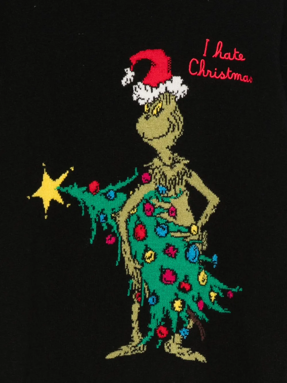 Mc2 Saint Barth X The Grinch Douglas Crew-neck Sweater In Black