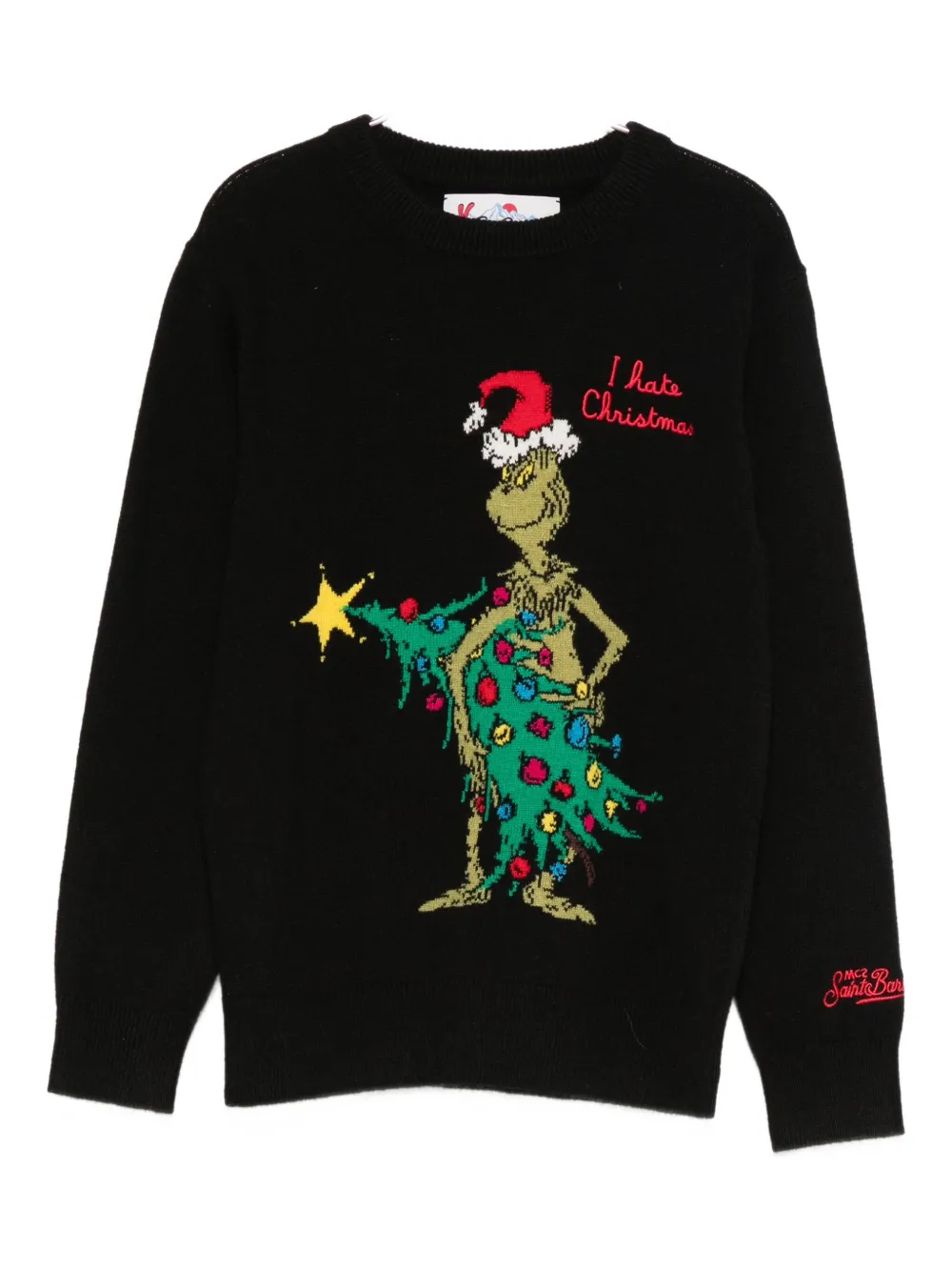 Mc2 Saint Barth X The Grinch Douglas Crew-neck Sweater In Black
