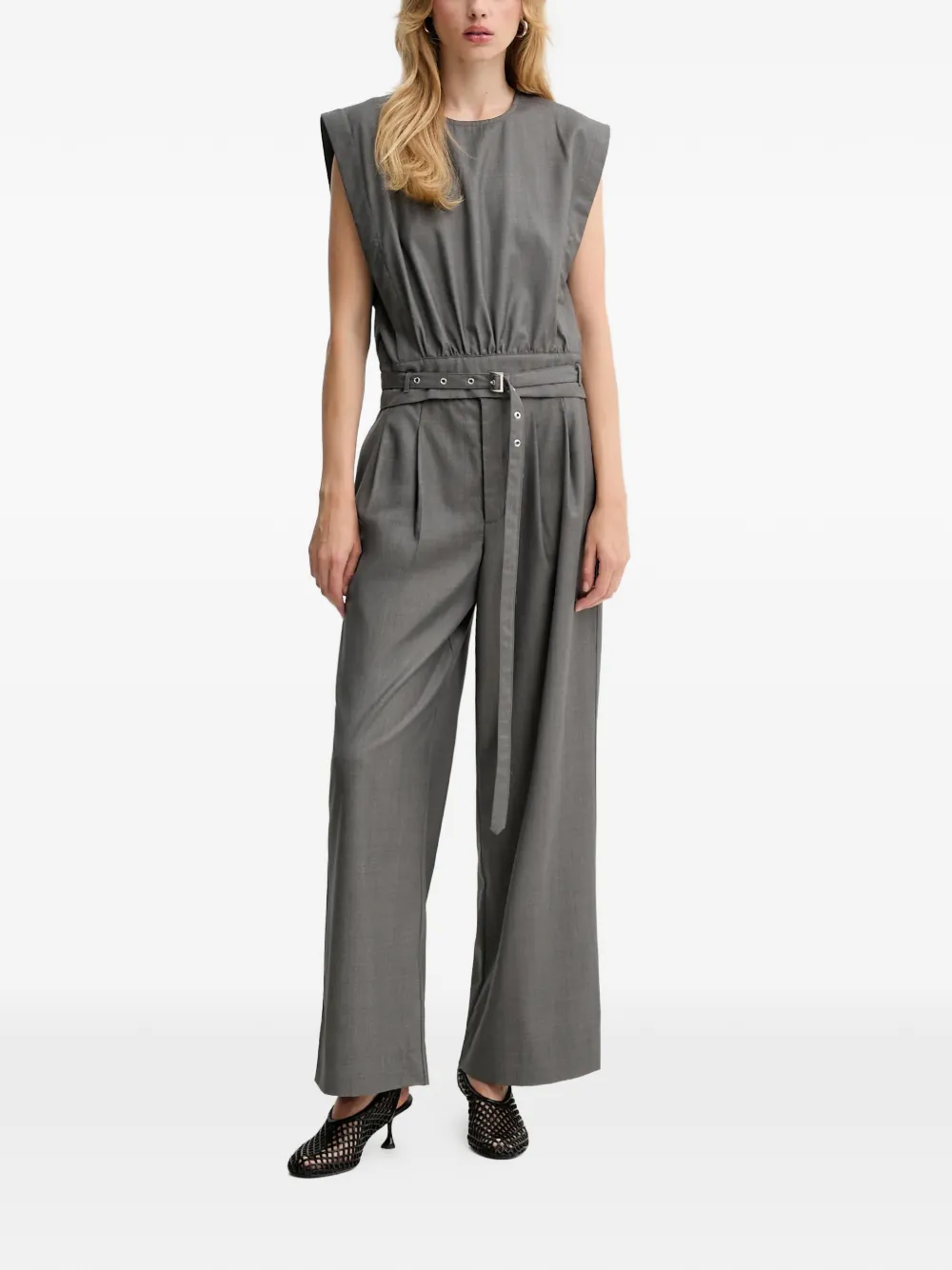 Gestuz GZeffy plooibroek met ceintuur - Grijs