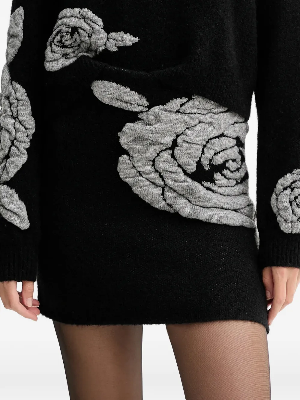 Gestuz GZrosaly mini-rok met bloemenprint Zwart