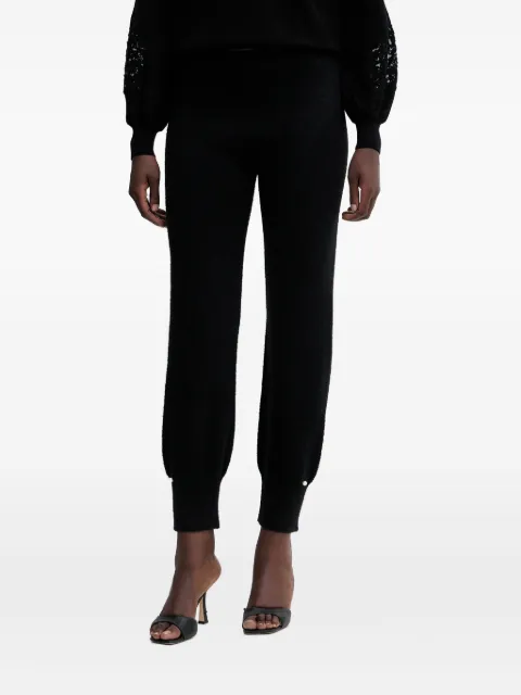 TWINSET pearl-detail tack pants